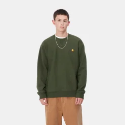 Carhartt American Script Sweat - Tarragon