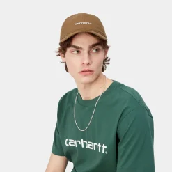 Carhartt Canvas Script Cap Tamarind/White