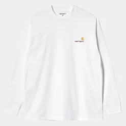 Carhartt L/S American Script T-Shirt White