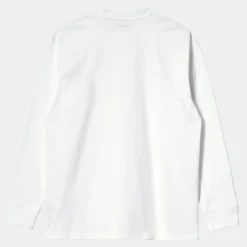 Carhartt L/S American Script T-Shirt White