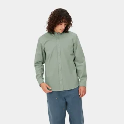Carhartt L/S Bolton Shirt - Glassy Teal garment Dyed