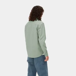 Carhartt L/S Bolton Shirt - Glassy Teal garment Dyed