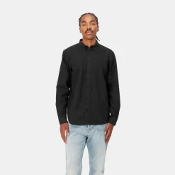 Carhartt L/S Bolton Shirt Black Garment Dyed
