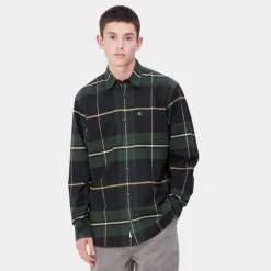 Carhartt L/S Garnett Shirt - Garnett Check, Sycamore