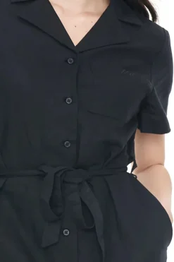 Huffer Lin-In SS Daze Midi Dress - Black