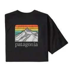 Patagonia Line Logo Ridge Pocket Responsibili Tee Black