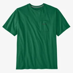 Patagonia Line Logo Ridge Pocket Responsibili Tee Gather Green