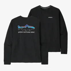 Patagonia Men's Long-Sleeved Home Water Trout Responsibili-Tee® - Black