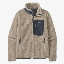 Patagonia Women's Classic Retro-X® Jacket Natural w/Smolder Blue
