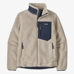 Patagonia Women's Classic Retro-X® Jacket - Natural w/ New Navy