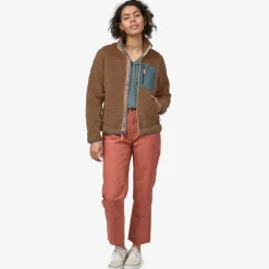 Patagonia Women's Classic Retro-X® Jacket Pampas Tan w/Nouveau Green