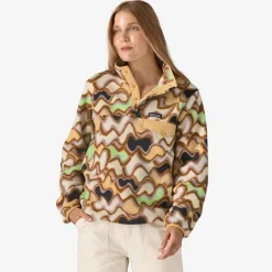 Patagonia Women's Lightweight Synchilla® Snap-T® Pullover - Small Currents: Natural