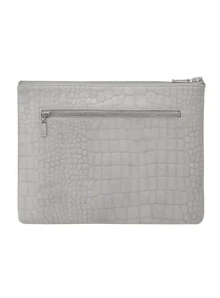 Status Anxiety Anti Heroine Wallet Grey Croc Embossed