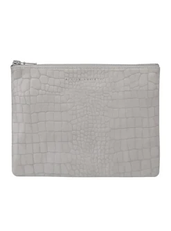 Status Anxiety Anti Heroine Wallet Grey Croc Embossed
