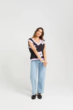 Thing Thing Bloom Vest - Coal Lilac