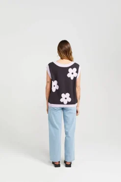 Thing Thing Bloom Vest - Coal Lilac