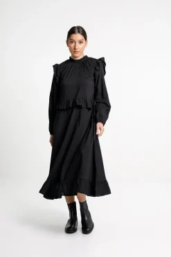 Thing Thing Evita Dress - Black Bubble