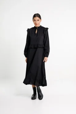 Thing Thing Evita Dress - Black Bubble