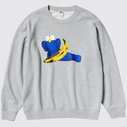 Uniqlo - KAWS + WARHOL - BFF / Banana Sweatshirt Grey