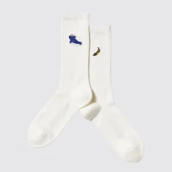 Uniqlo - KAWS + WARHOL - BFF / Banana Socks - Off White