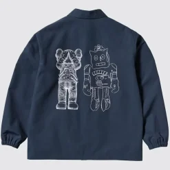 Uniqlo - KAWS + WARHOL - Space Companion / Moon Explorer Robot Coach Jacket Navy